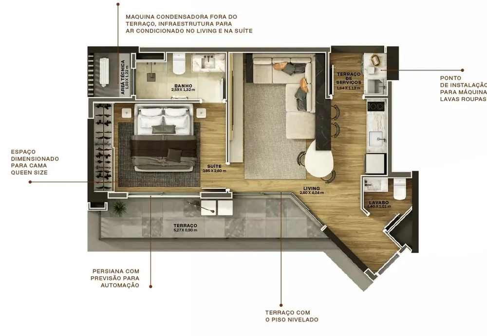 Apartamento, 1 quarto, 31 m² - Foto 3