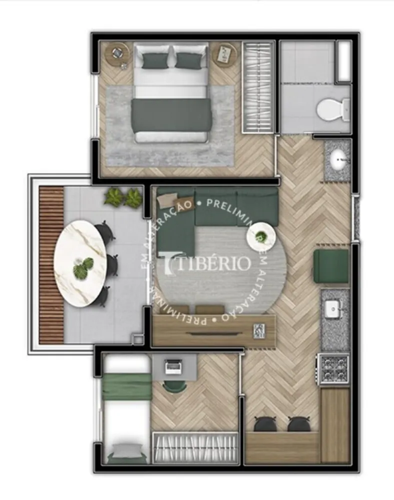 Apartamento, 2 quartos, 39 m² - Foto 2