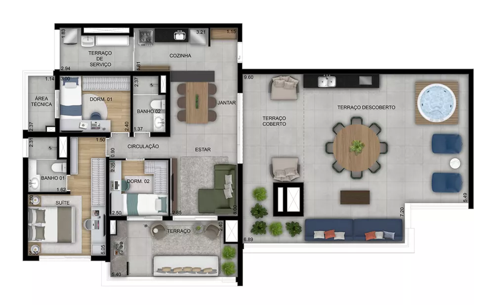 Apartamento, 3 quartos, 94 m² - Foto 2
