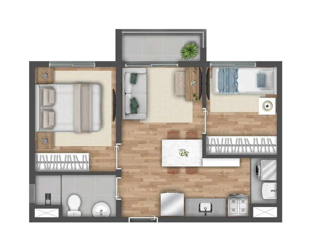 Apartamento, 2 quartos, 36 m² - Foto 2