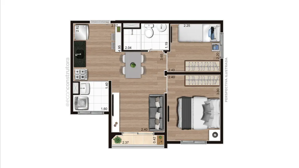 Apartamento, 2 quartos, 37 m² - Foto 3