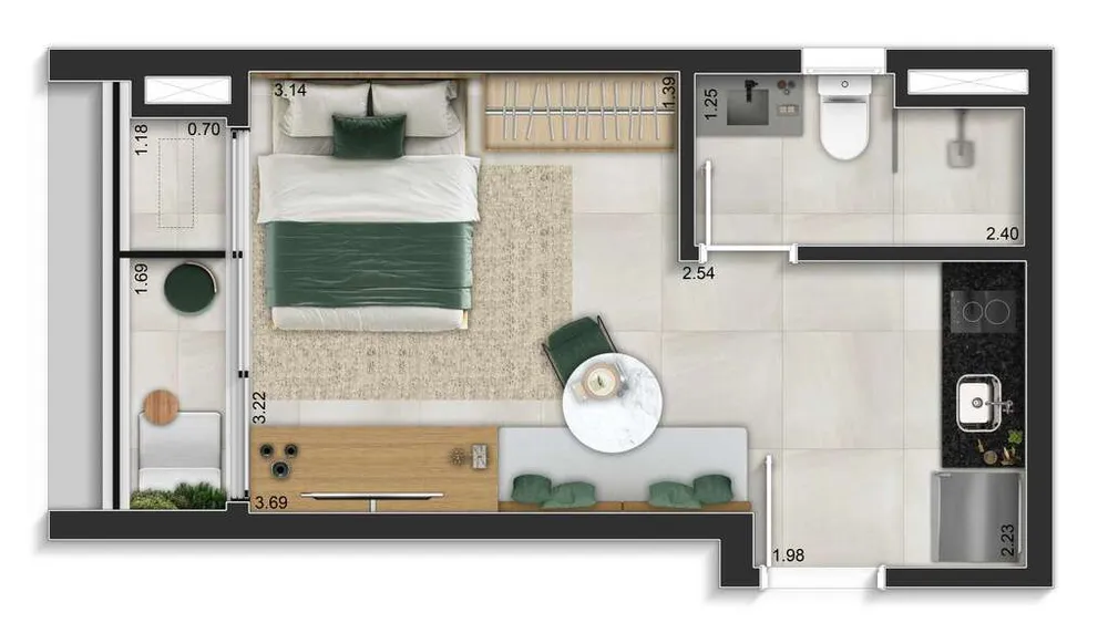 Apartamento, 1 quarto, 30 m² - Foto 4