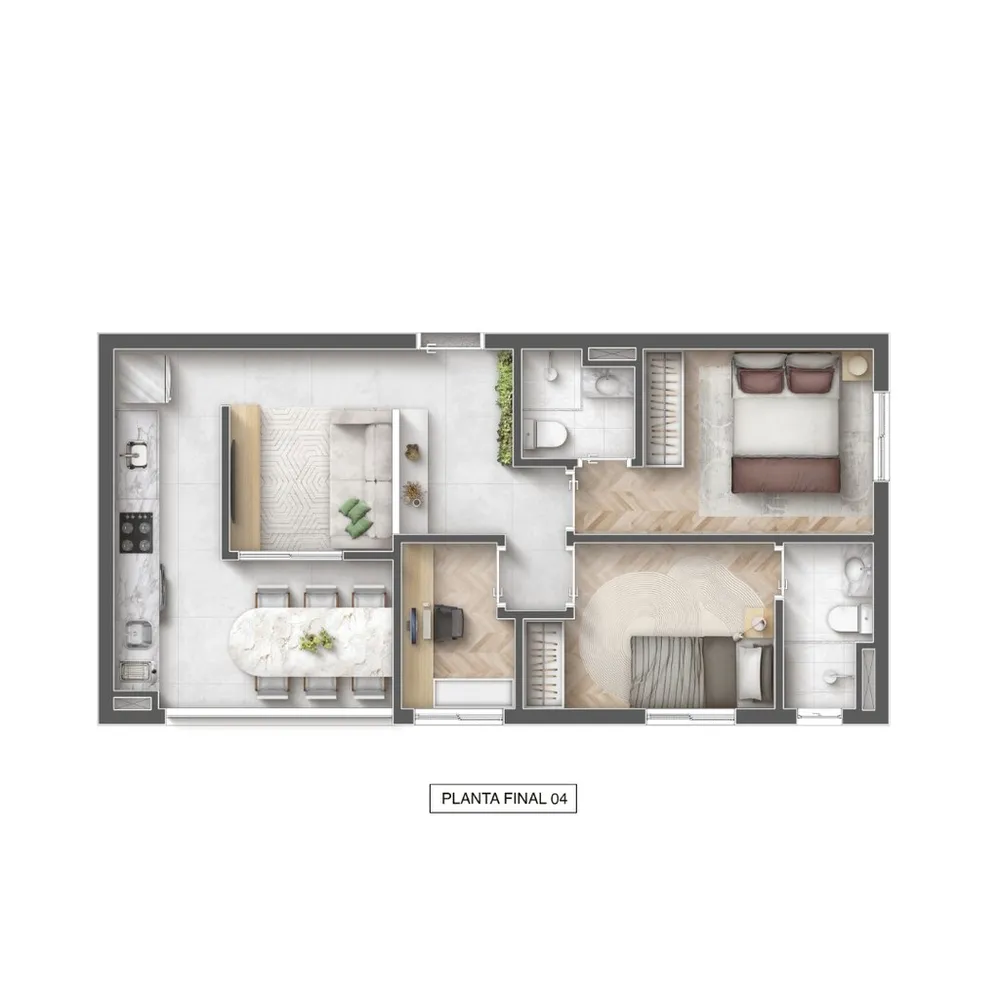 Apartamento, 3 quartos, 74 m² - Foto 4