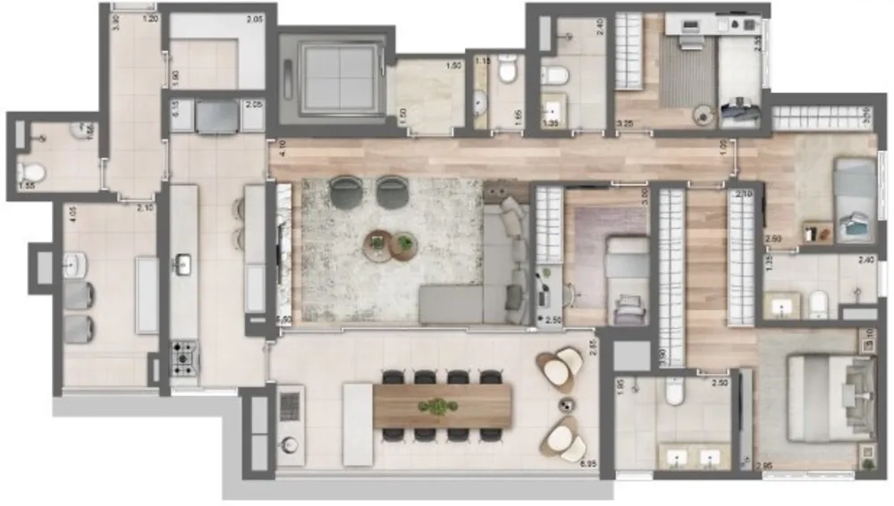 Apartamento, 4 quartos, 162 m² - Foto 1