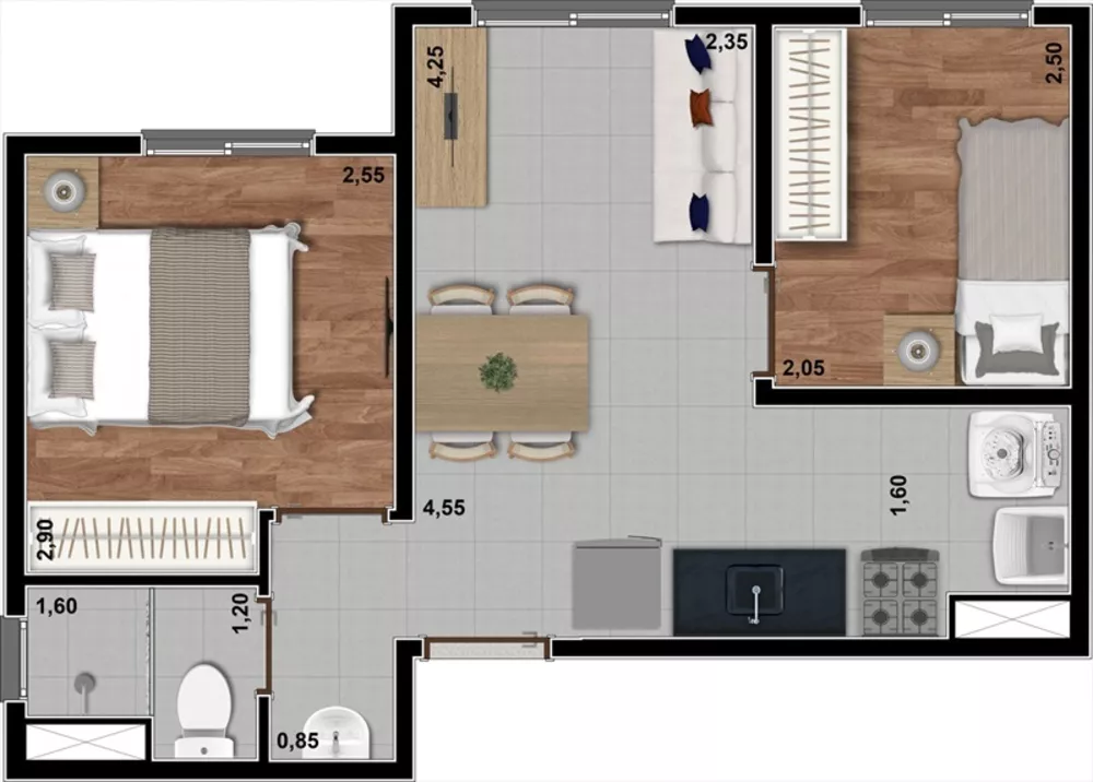 Apartamento, 1 quarto, 24 m² - Foto 3