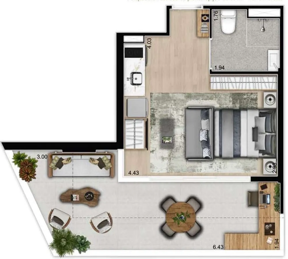 Apartamento, 1 quarto, 32 m² - Foto 4