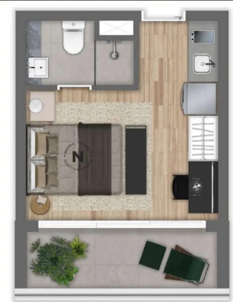 Apartamento, 1 quarto, 42 m² - Foto 2