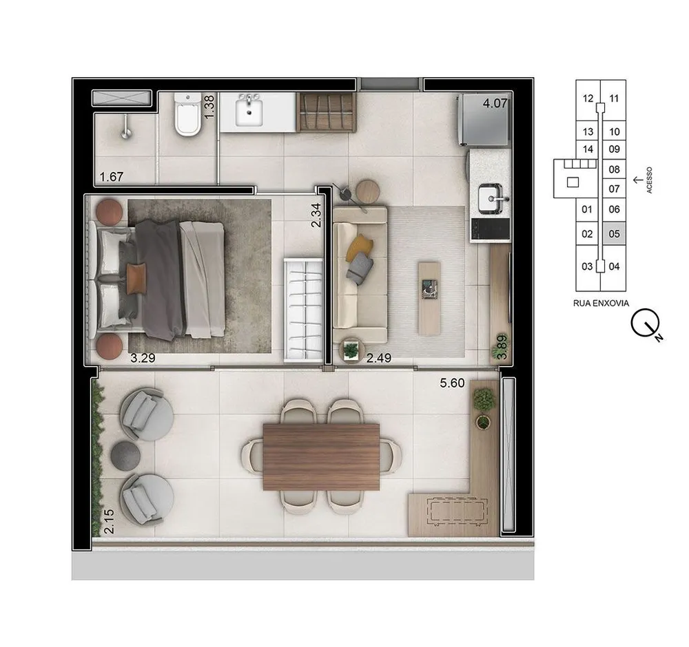 Apartamento, 1 quarto, 32 m² - Foto 4