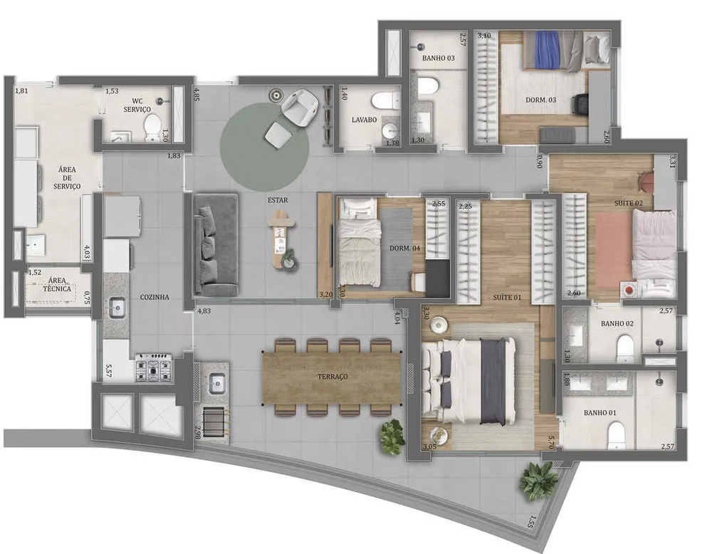 Apartamento, 2 quartos, 79 m² - Foto 4