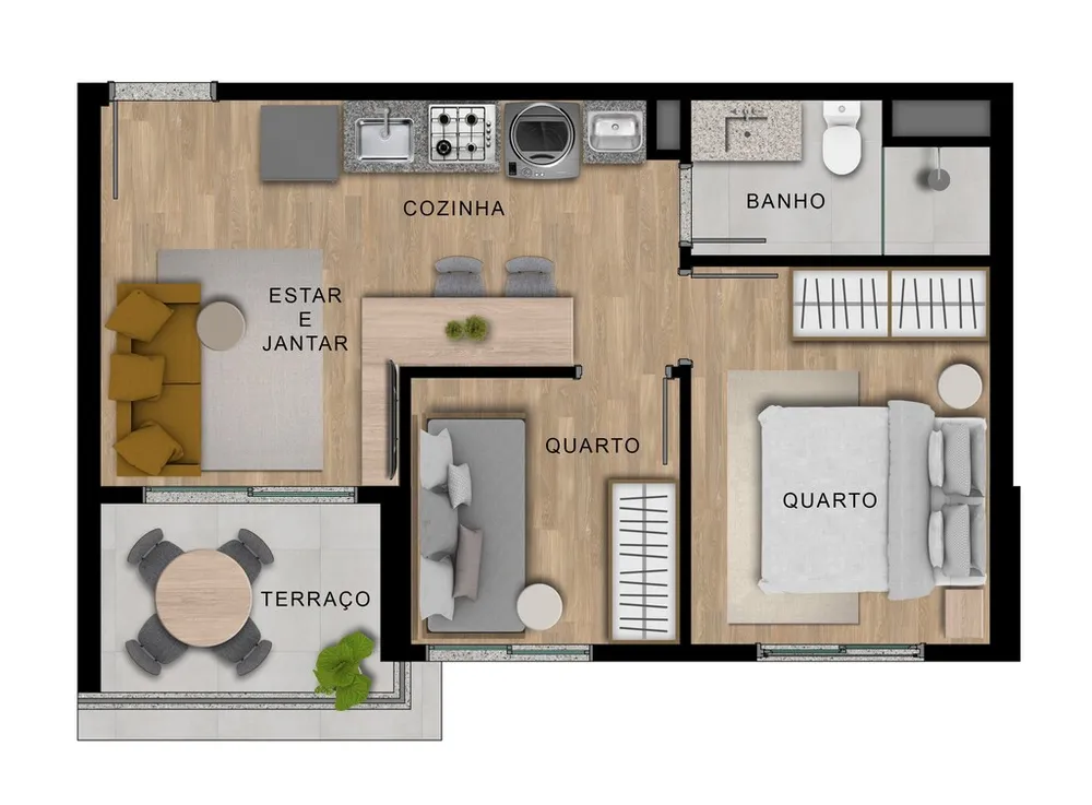 Apartamento, 1 quarto, 26 m² - Foto 1