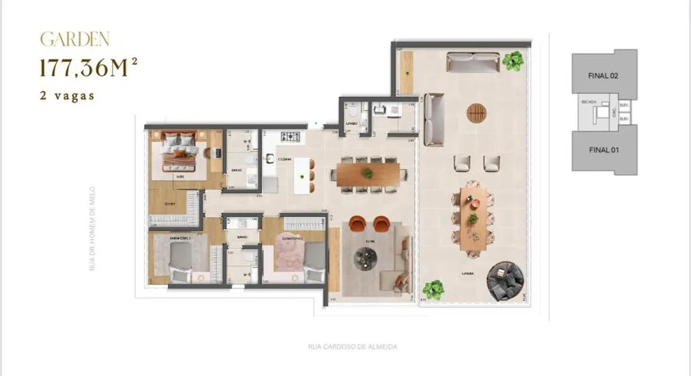 Apartamento, 3 quartos, 177 m² - Foto 3
