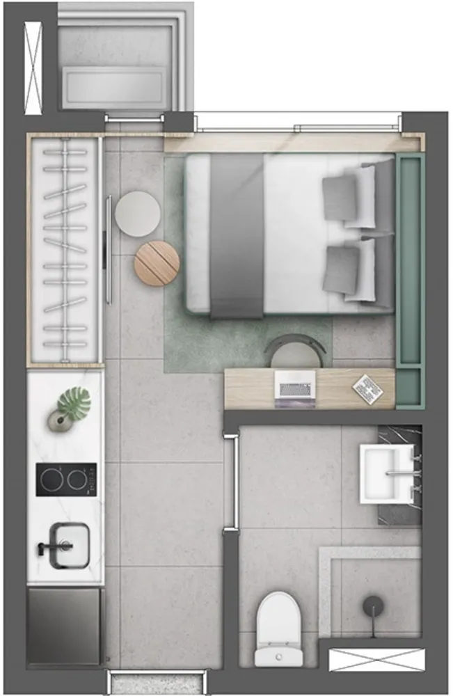 Apartamento, 1 quarto, 19 m² - Foto 4
