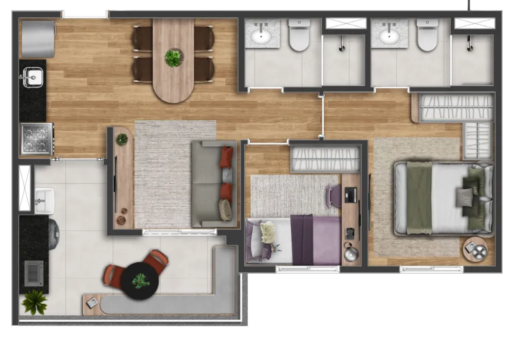 Apartamento, 2 quartos, 50 m² - Foto 4