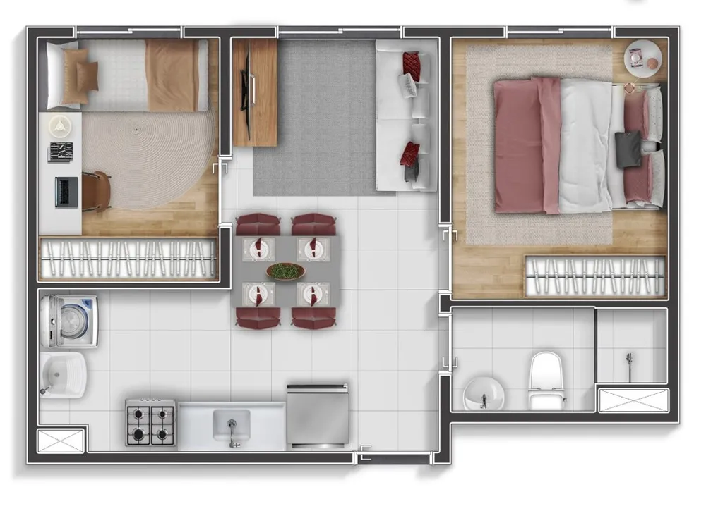 Apartamento, 2 quartos, 33 m² - Foto 3