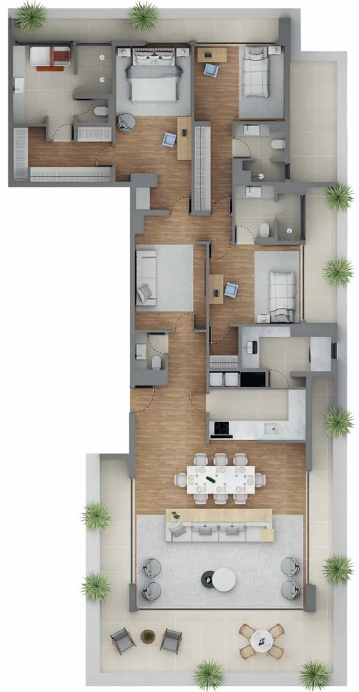 Apartamento, 2 quartos, 172 m² - Foto 1