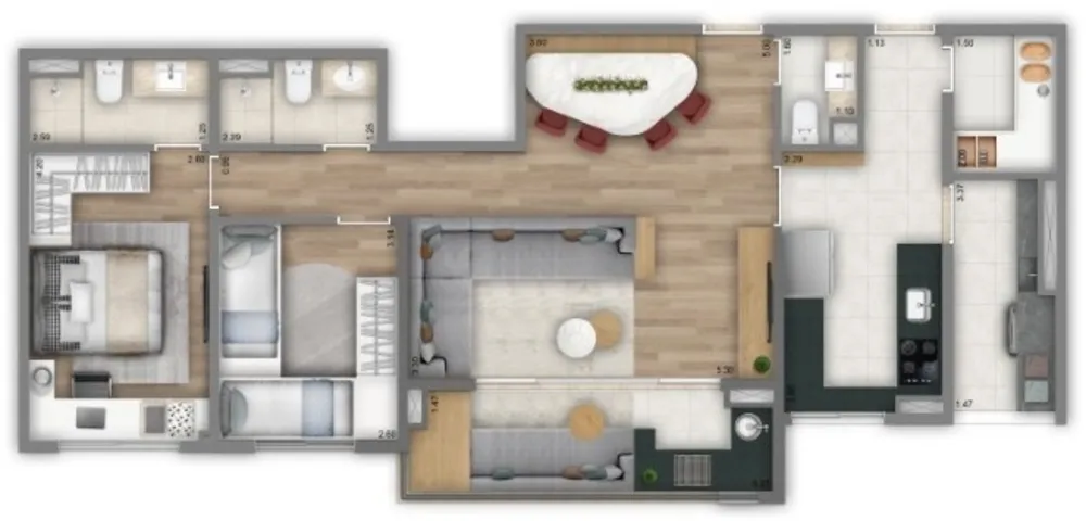 Apartamento, 4 quartos, 116 m² - Foto 2