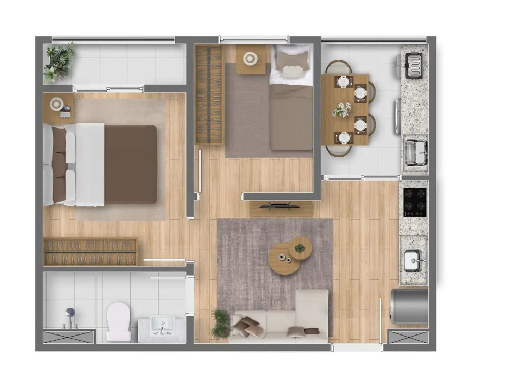 Apartamento, 1 quarto, 28 m² - Foto 1