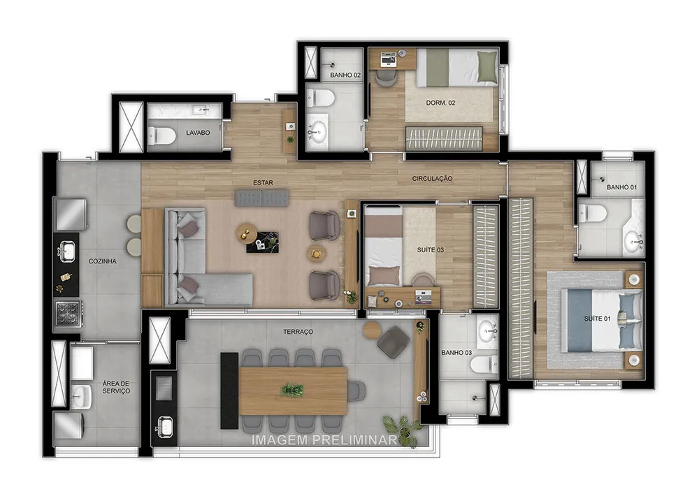 Apartamento, 2 quartos, 67 m² - Foto 3