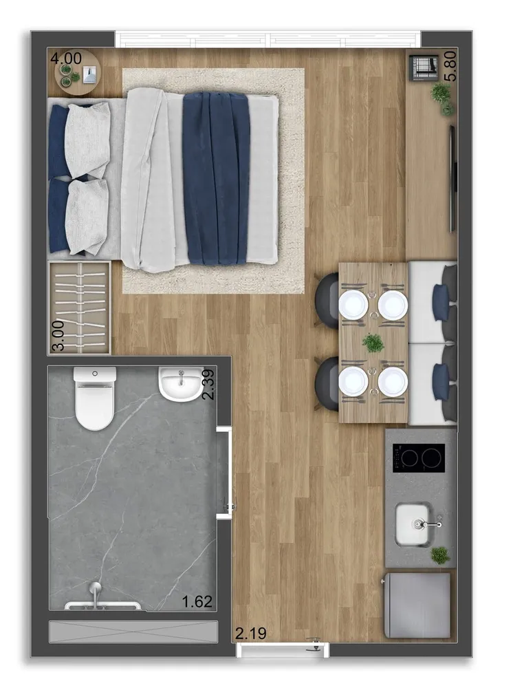 Apartamento, 1 quarto, 25 m² - Foto 4