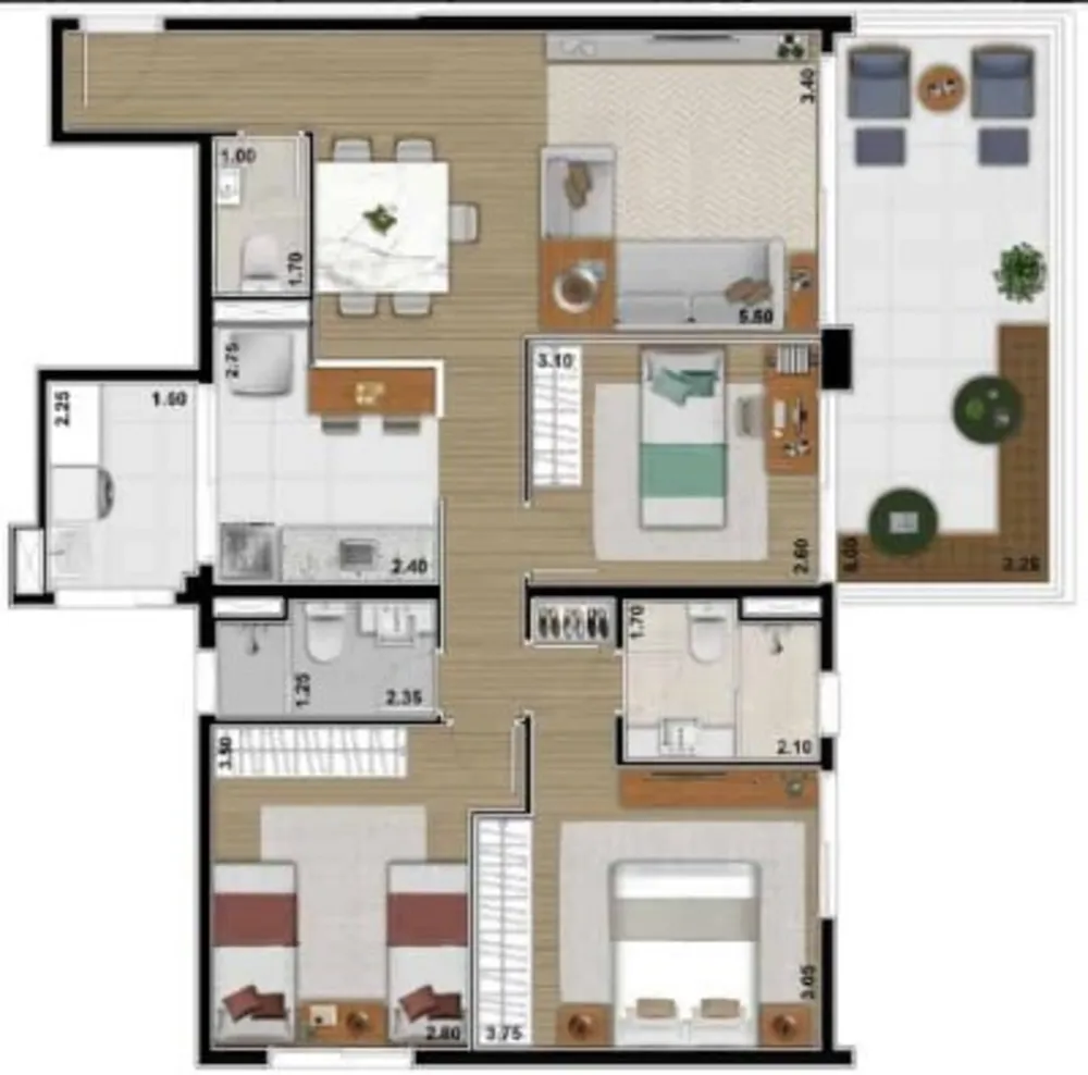 Apartamento, 3 quartos, 132 m² - Foto 4