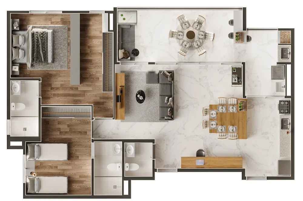 Apartamento, 3 quartos, 101 m² - Foto 2