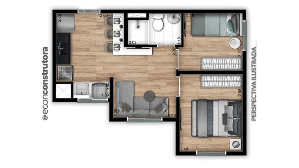 Apartamento, 2 quartos, 37 m² - Foto 4