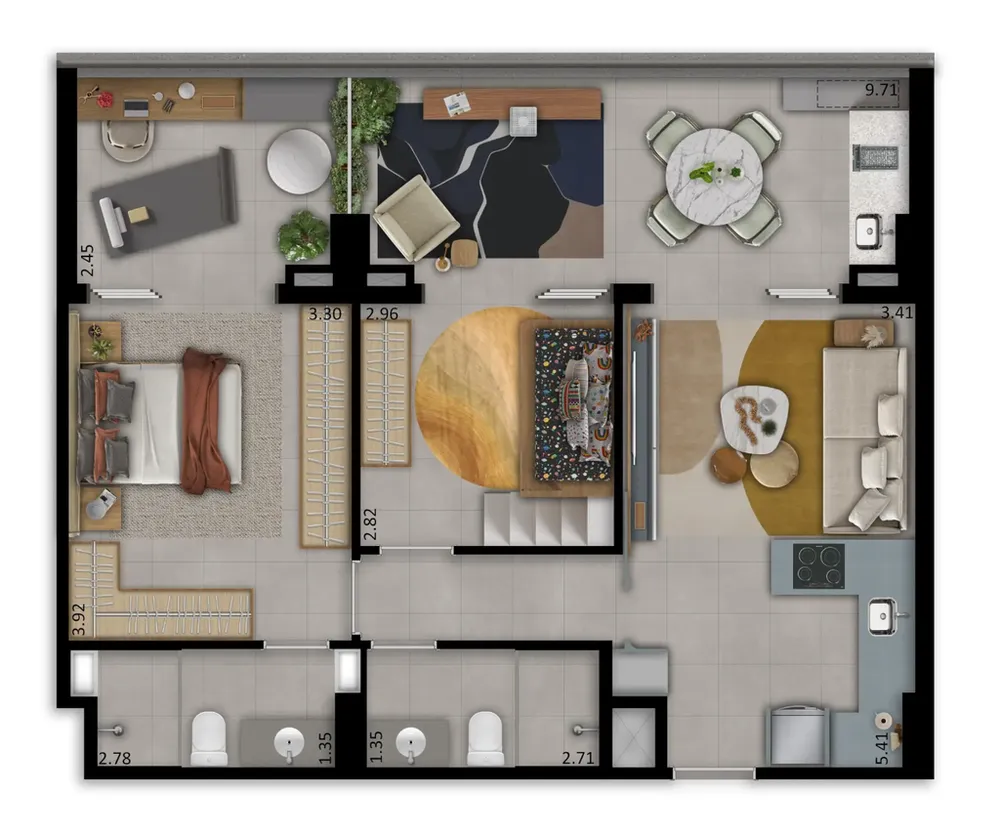 Apartamento, 1 quarto, 19 m² - Foto 2