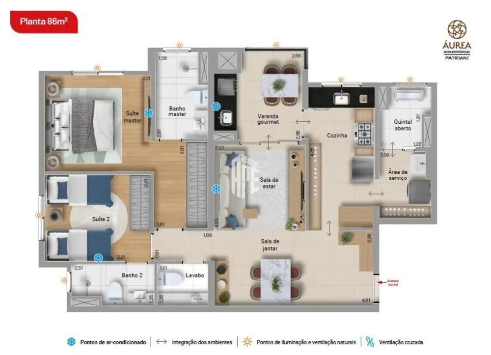 Apartamento, 2 quartos, 86 m² - Foto 2