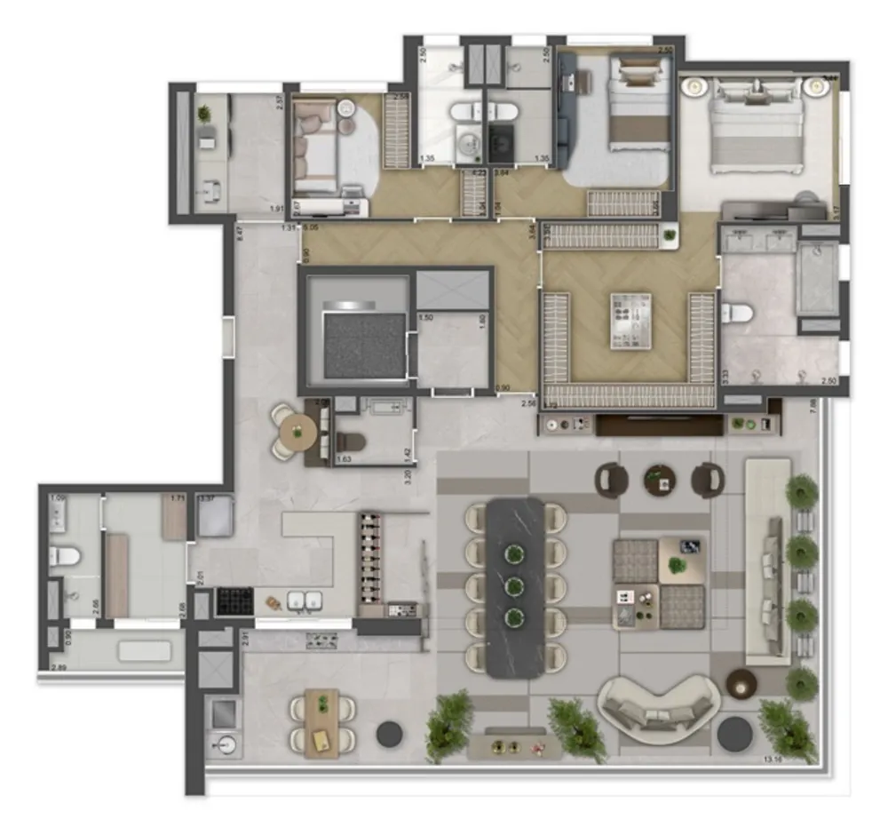Apartamento, 4 quartos, 217 m² - Foto 3