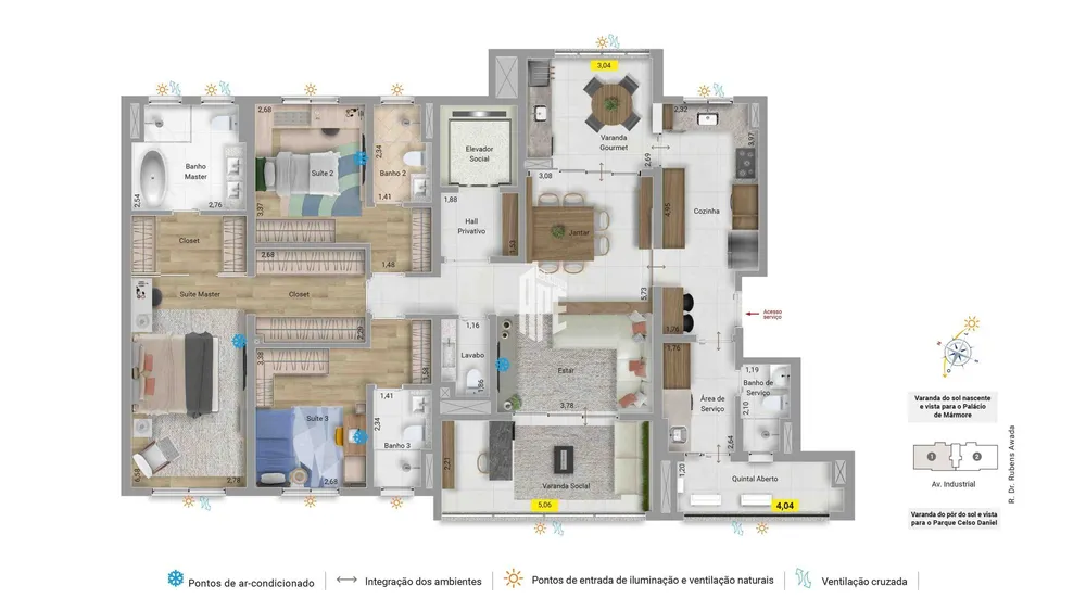 Apartamento, 3 quartos, 165 m² - Foto 4