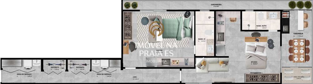 Flat/Apart Hotel à venda, 79m² - Foto 4