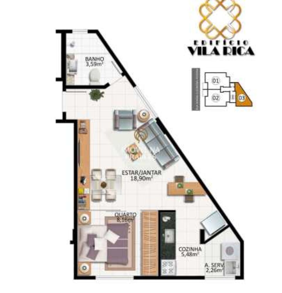 Apartamento, 1 quarto, 50 m² - Foto 6