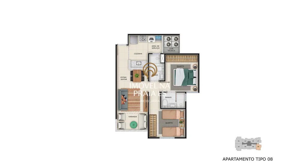 Apartamento, 2 quartos, 51 m² - Foto 2