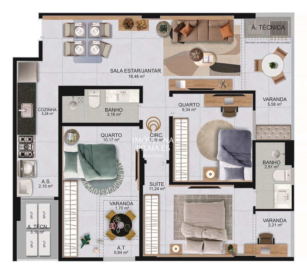 Apartamento, 3 quartos, 89 m² - Foto 7