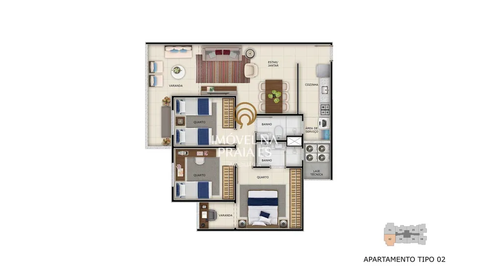 Apartamento, 3 quartos, 79 m² - Foto 2