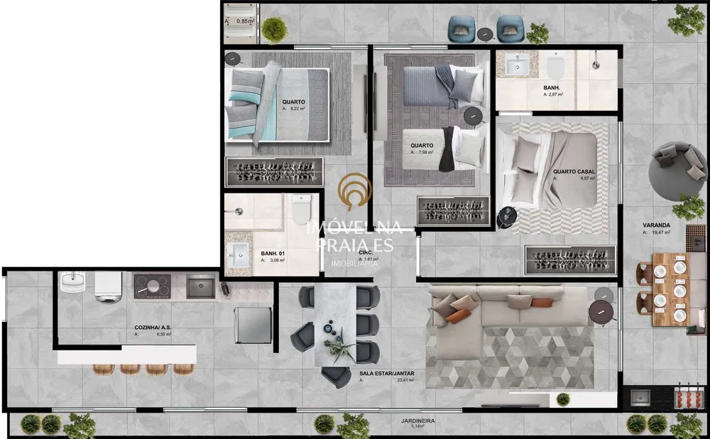 Apartamento, 3 quartos, 95 m² - Foto 5