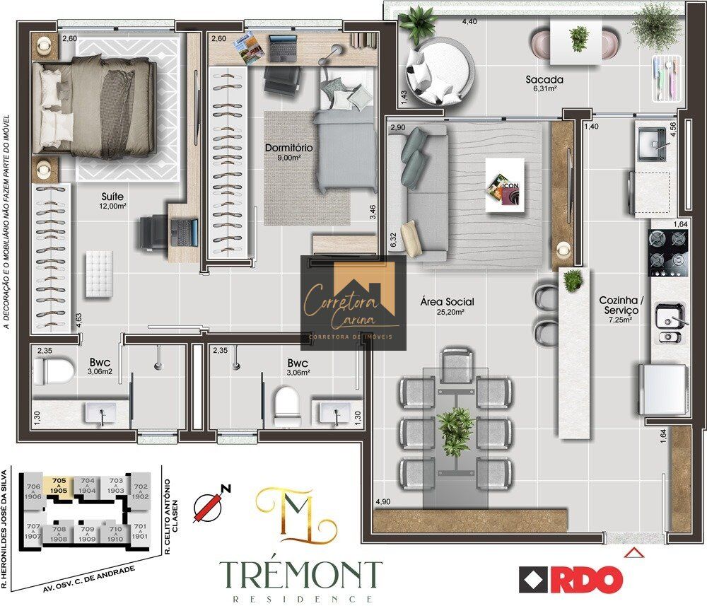Apartamento, 2 quartos, 78 m² - Foto 3