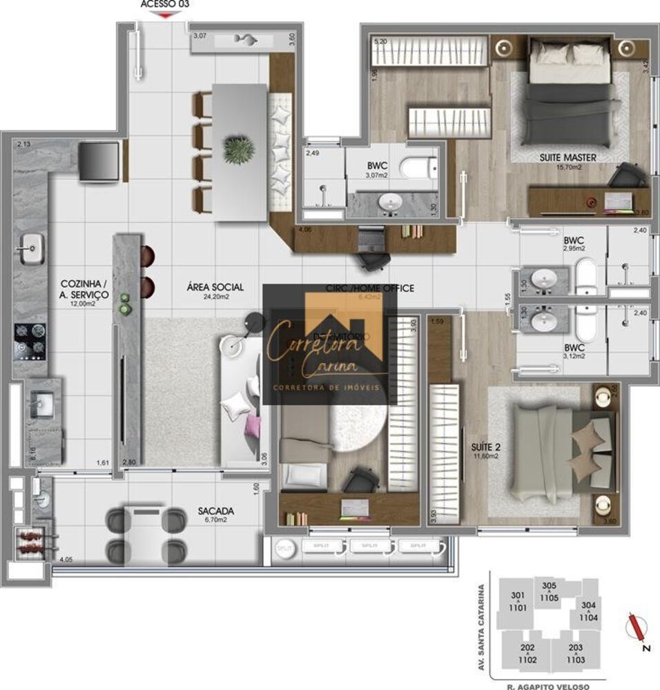 Apartamento à venda com 3 quartos, 111m² - Foto 5