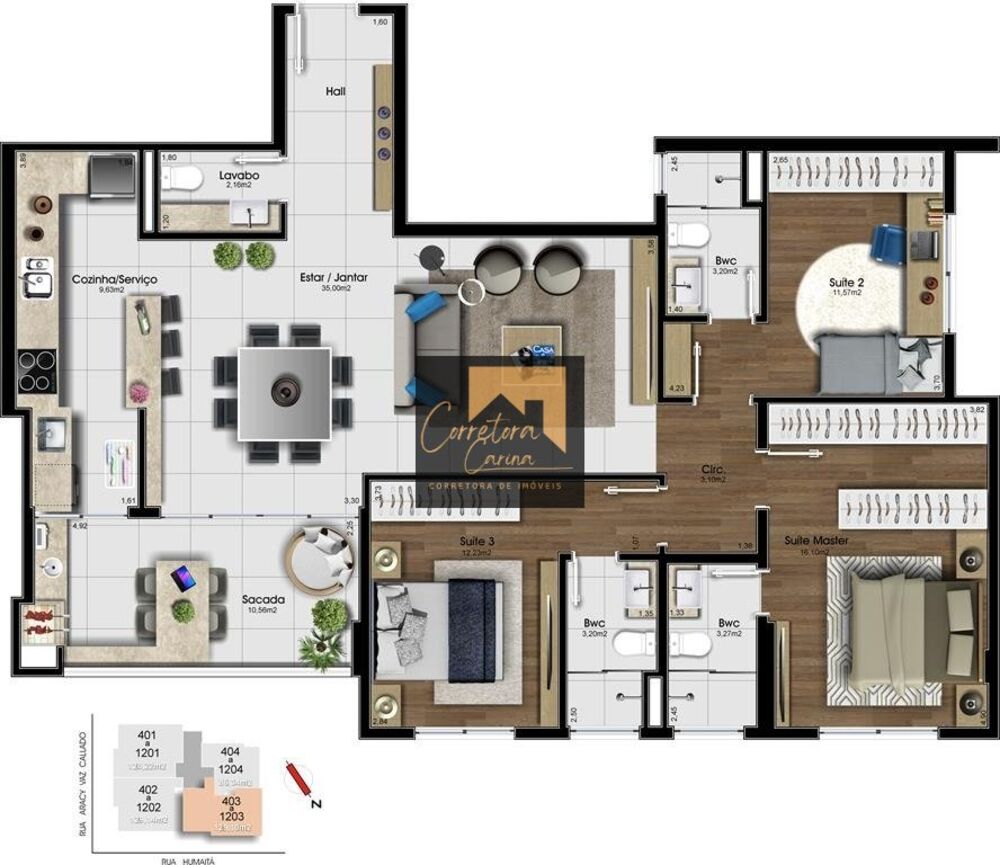 Apartamento, 3 quartos, 129 m² - Foto 7