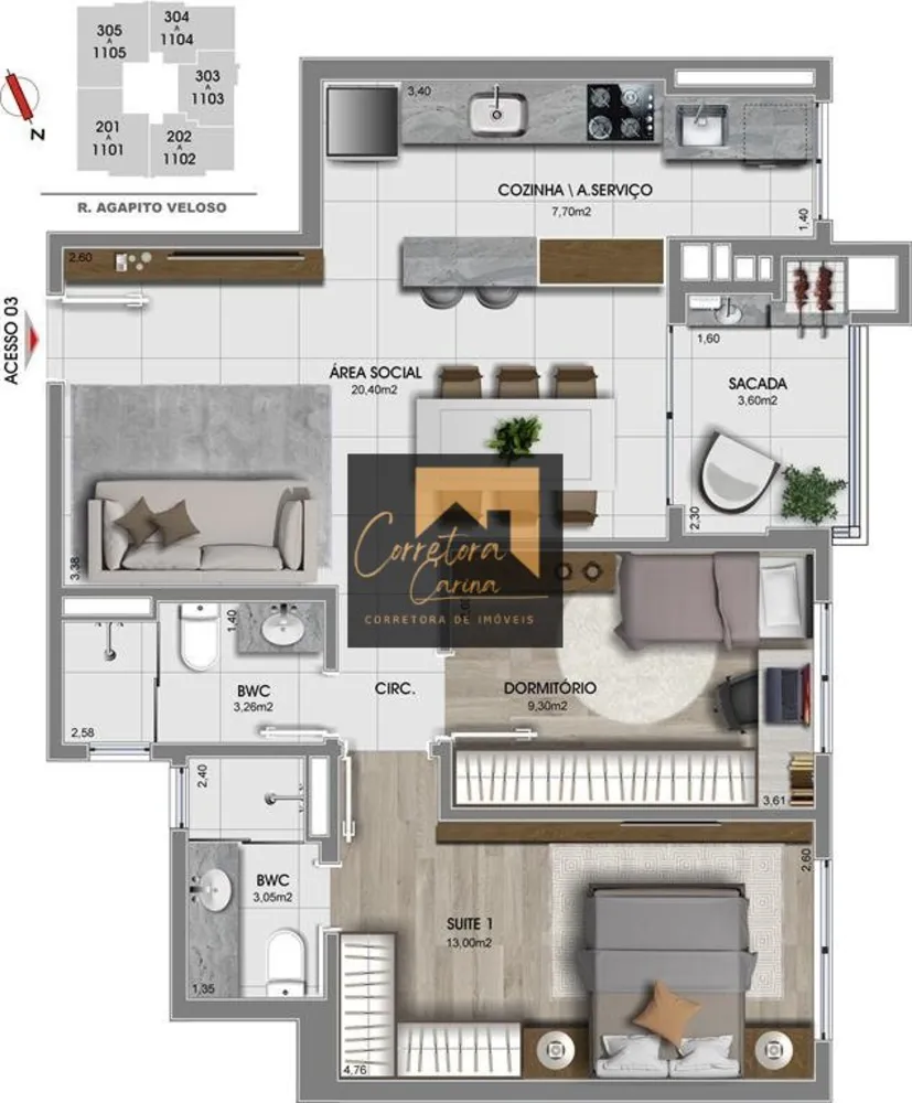 Apartamento, 2 quartos, 70 m² - Foto 5