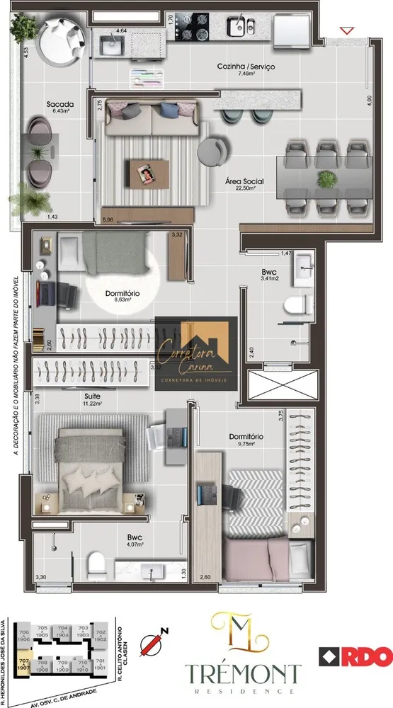 Apartamento, 3 quartos, 86 m² - Foto 3