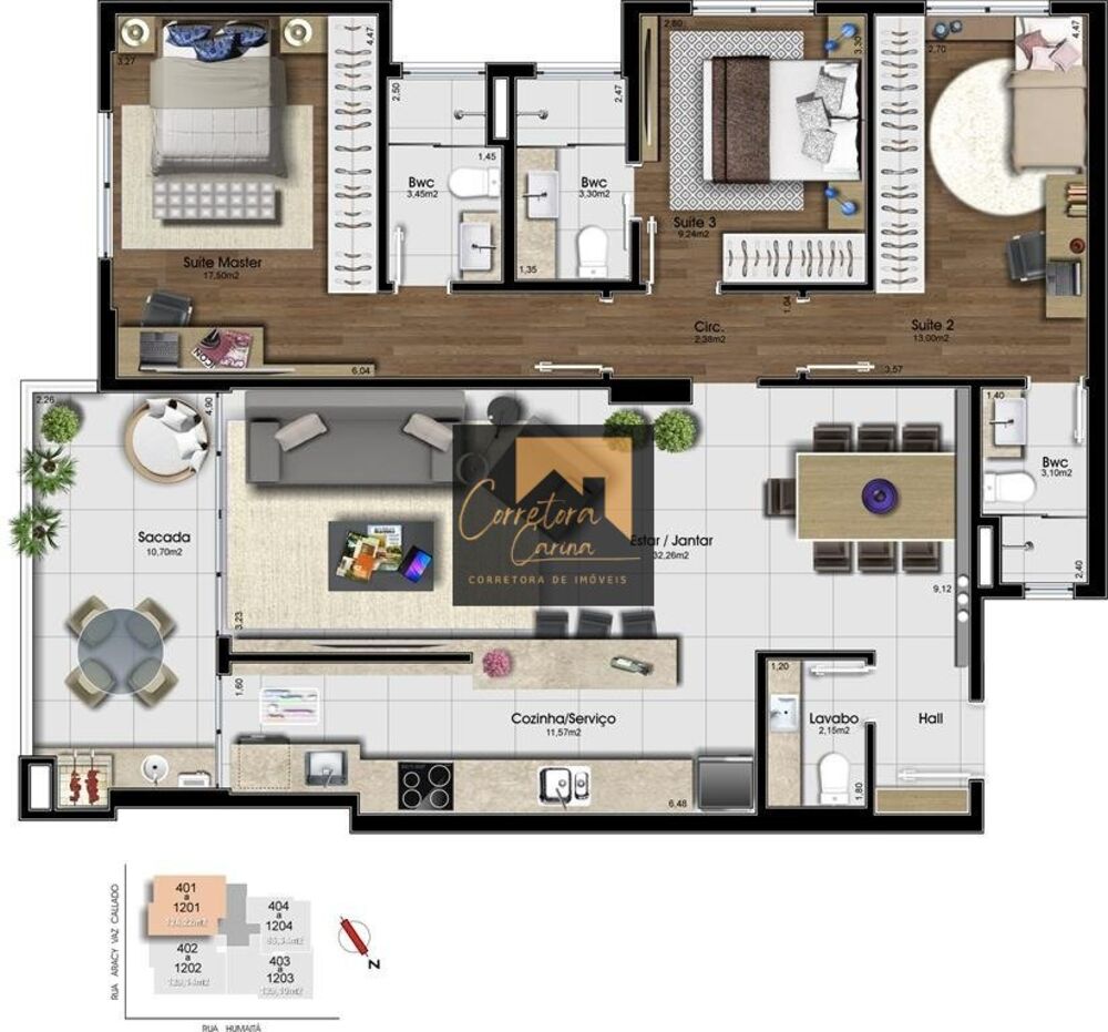 Apartamento, 3 quartos, 126 m² - Foto 3