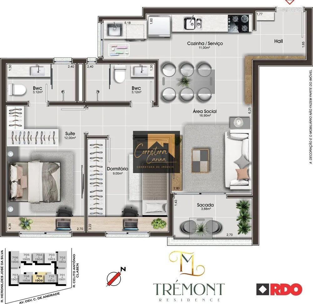 Apartamento, 2 quartos, 68 m² - Foto 3