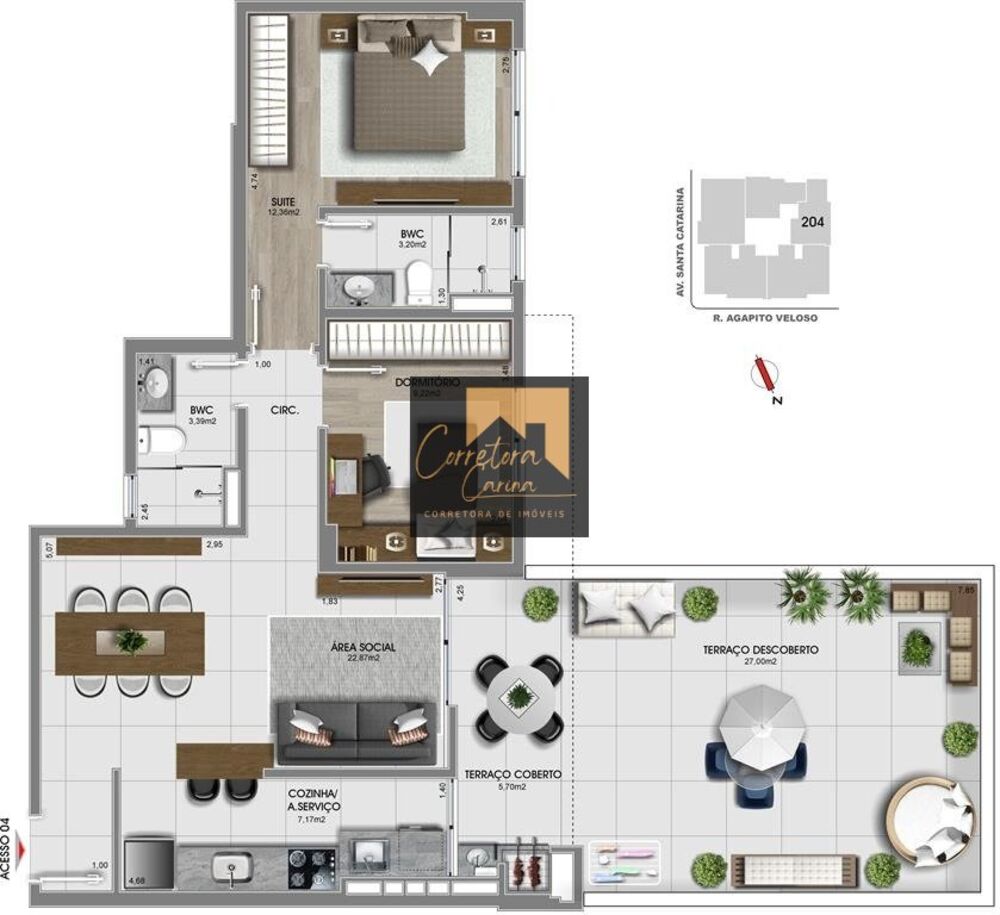 Apartamento à venda com 2 quartos, 106m² - Foto 4