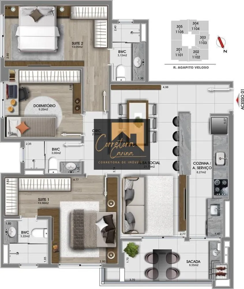 Apartamento, 3 quartos, 98 m² - Foto 5