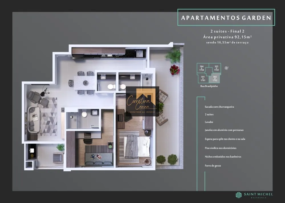 Apartamento, 2 quartos, 75 m² - Foto 9