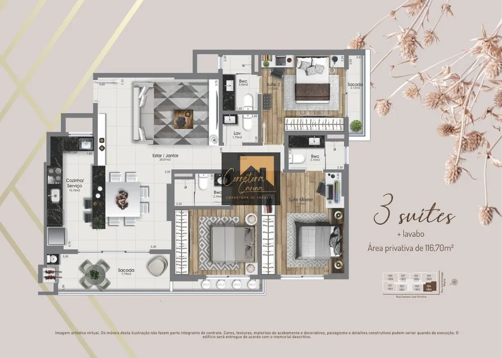 Apartamento, 3 quartos, 116 m² - Foto 6