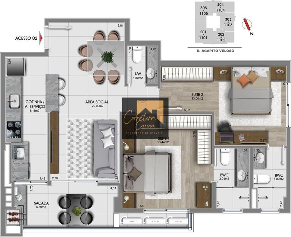 Apartamento, 2 quartos, 81 m² - Foto 3