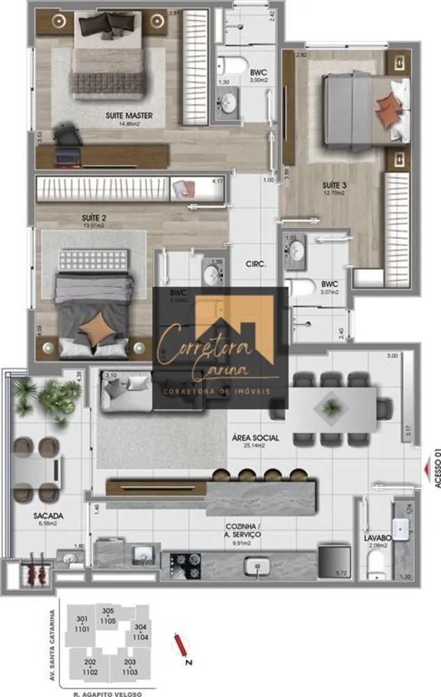 Apartamento, 3 quartos, 109 m² - Foto 5