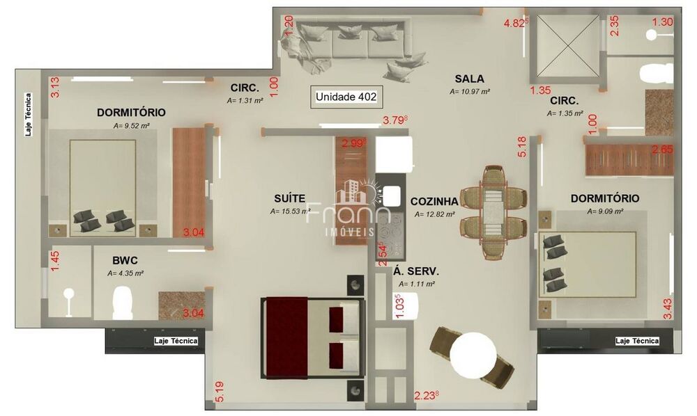 Apartamento, 2 quartos, 65 m² - Foto 7
